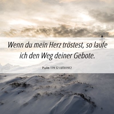 Picture 06 - Psalm 119:32 LUTH1912 - Wenn du mein Herz tröstest, so laufe ich den Weg - Bible Verse Picture