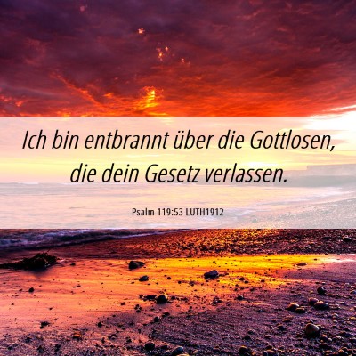 Picture 06 - Psalm 119:53 LUTH1912 - Ich bin entbrannt über die Gottlosen, die dein - Bible Verse Picture