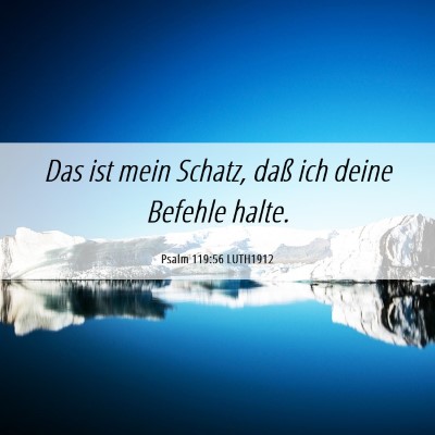 Picture 06 - Psalm 119:56 LUTH1912 - Das ist mein Schatz, daß ich deine Befehle - Bible Verse Picture