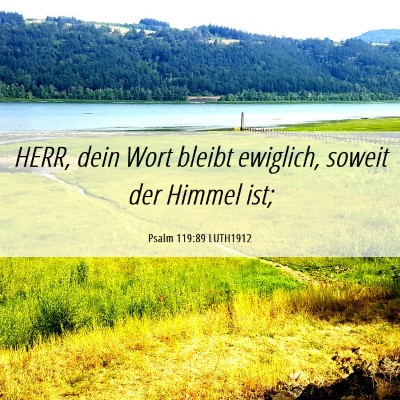 Picture 06 - Psalm 119:89 LUTH1912 - HERR, dein Wort bleibt ewiglich, soweit der - Bible Verse Picture