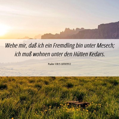 Picture 06 - Psalm 120:5 LUTH1912 - Wehe mir, daß ich ein Fremdling bin unter - Bible Verse Picture