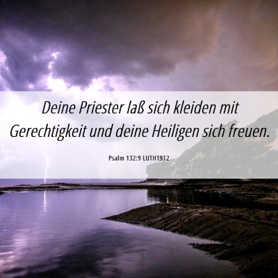 Picture 06 - Psalm 132:9 LUTH1912 - Deine Priester laß sich kleiden mit - Bible Verse Picture