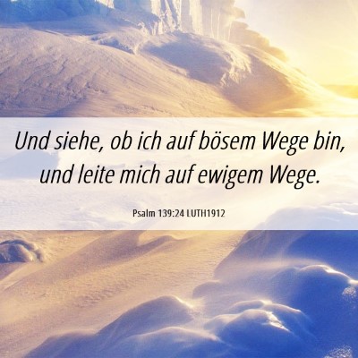 Picture 06 - Psalm 139:24 LUTH1912 - Und siehe, ob ich auf bösem Wege bin, und leite - Bible Verse Picture