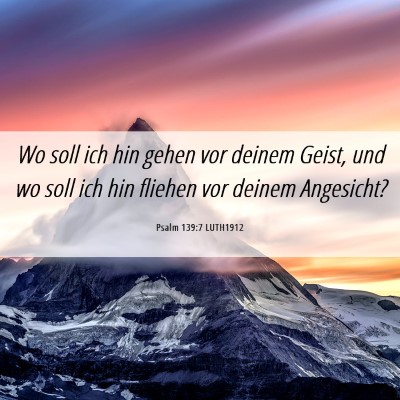 Picture 06 - Psalm 139:7 LUTH1912 - Wo soll ich hin gehen vor deinem Geist, und wo - Bible Verse Picture