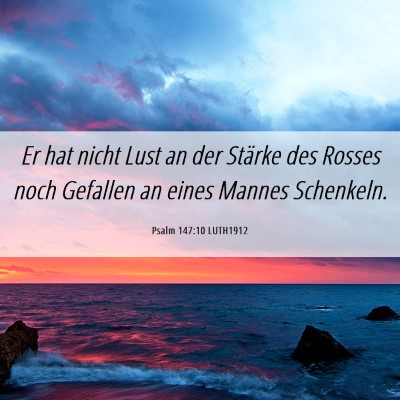 Picture 06 - Psalm 147:10 LUTH1912 - Er hat nicht Lust an der Stärke des Rosses noch - Bible Verse Picture