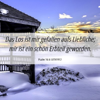 Picture 06 - Psalm 16:6 LUTH1912 - Das Los ist mir gefallen aufs Liebliche; mir ist - Bible Verse Picture