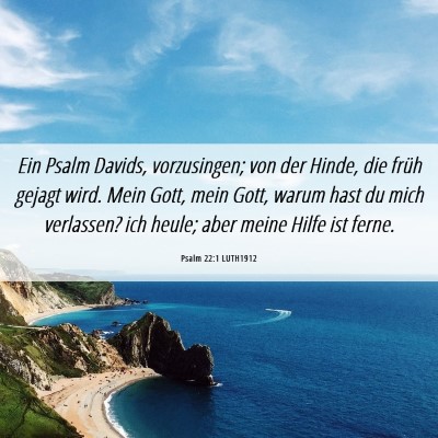 Picture 06 - Psalm 22:1 LUTH1912 - Ein Psalm Davids, vorzusingen; von der Hinde, die - Bible Verse Picture