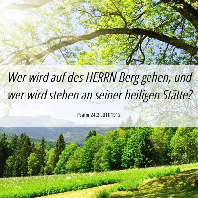 Picture 06 - Psalm 24:3 LUTH1912 - Wer wird auf des HERRN Berg gehen, und wer wird - Bible Verse Picture