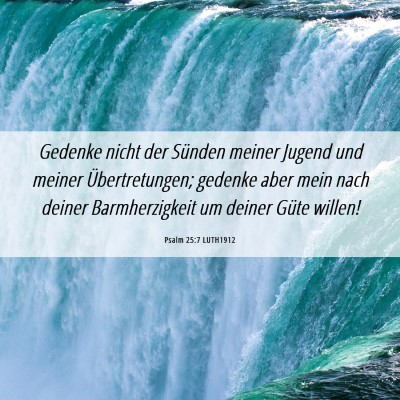 Picture 06 - Psalm 25:7 LUTH1912 - Gedenke nicht der Sünden meiner Jugend und - Bible Verse Picture