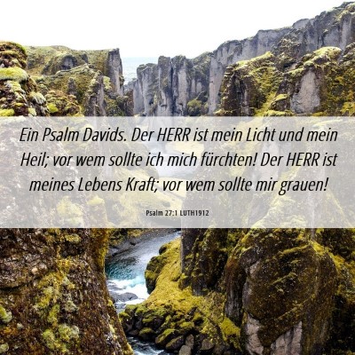 Picture 06 - Psalm 27:1 LUTH1912 - Ein Psalm Davids. Der HERR ist mein Licht und - Bible Verse Picture