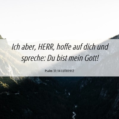 Picture 06 - Psalm 31:14 LUTH1912 - Ich aber, HERR, hoffe auf dich und spreche: Du - Bible Verse Picture