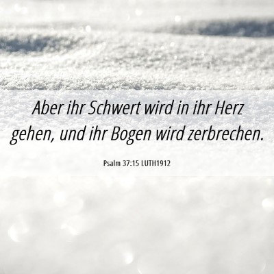 Picture 06 - Psalm 37:15 LUTH1912 - Aber ihr Schwert wird in ihr Herz gehen, und ihr - Bible Verse Picture