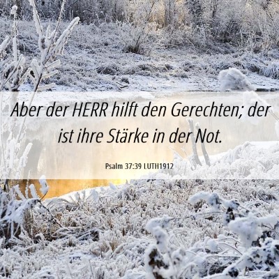 Picture 06 - Psalm 37:39 LUTH1912 - Aber der HERR hilft den Gerechten; der ist ihre - Bible Verse Picture