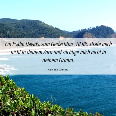 Picture 06 - Psalm 38:1 LUTH1912 - Ein Psalm Davids, zum Gedächtnis. HERR, strafe - Bible Verse Picture