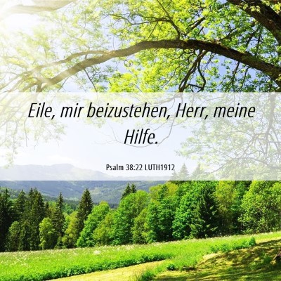 Picture 06 - Psalm 38:22 LUTH1912 - Eile, mir beizustehen, Herr, meine - Bible Verse Picture