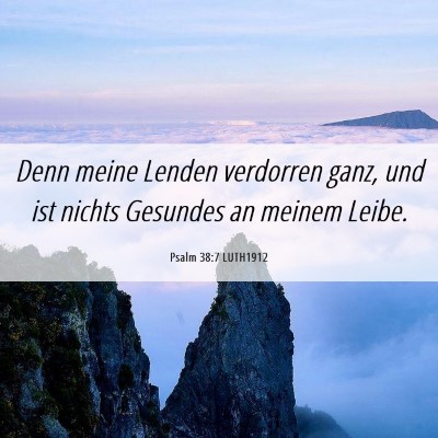 Picture 06 - Psalm 38:7 LUTH1912 - Denn meine Lenden verdorren ganz, und ist nichts - Bible Verse Picture