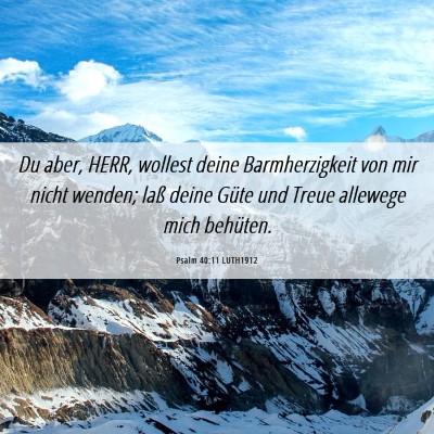 Picture 06 - Psalm 40:11 LUTH1912 - Du aber, HERR, wollest deine Barmherzigkeit von - Bible Verse Picture
