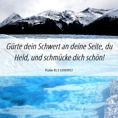 Picture 06 - Psalm 45:3 LUTH1912 - Gürte dein Schwert an deine Seite, du Held, und - Bible Verse Picture