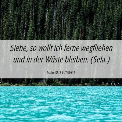 Picture 06 - Psalm 55:7 LUTH1912 - Siehe, so wollt ich ferne wegfliehen und in der - Bible Verse Picture