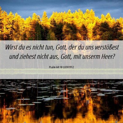 Picture 06 - Psalm 60:10 LUTH1912 - Wirst du es nicht tun, Gott, der du uns - Bible Verse Picture