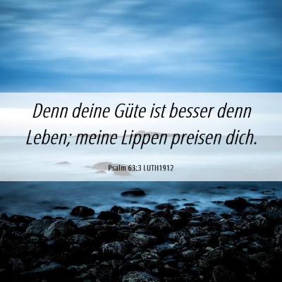 Picture 06 - Psalm 63:3 LUTH1912 - Denn deine Güte ist besser denn Leben; meine - Bible Verse Picture