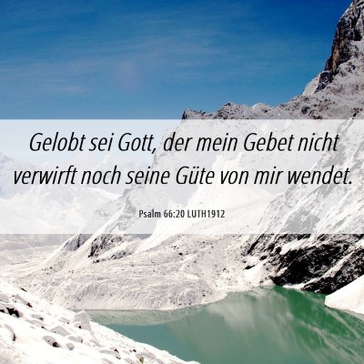 Picture 06 - Psalm 66:20 LUTH1912 - Gelobt sei Gott, der mein Gebet nicht verwirft - Bible Verse Picture