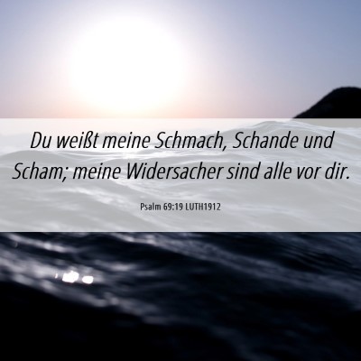Picture 06 - Psalm 69:19 LUTH1912 - Du weißt meine Schmach, Schande und Scham; meine - Bible Verse Picture