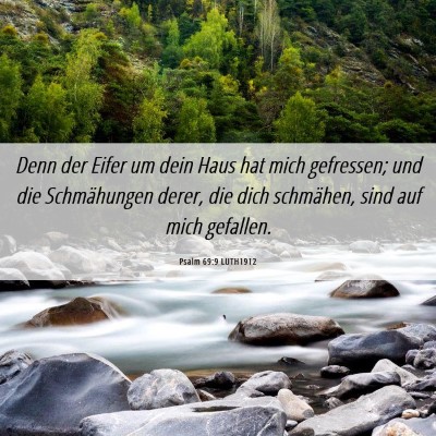 Picture 06 - Psalm 69:9 LUTH1912 - Denn der Eifer um dein Haus hat mich gefressen; - Bible Verse Picture