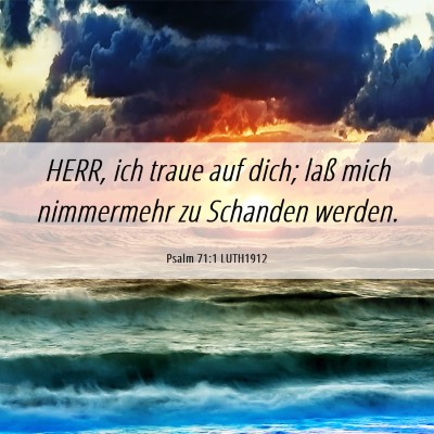 Picture 06 - Psalm 71:1 LUTH1912 - HERR, ich traue auf dich; laß mich nimmermehr zu - Bible Verse Picture