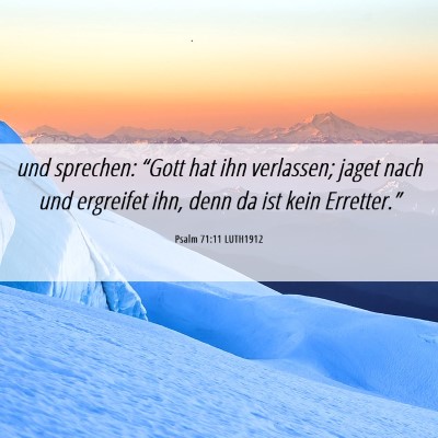 Picture 06 - Psalm 71:11 LUTH1912 - und sprechen: “Gott hat ihn verlassen; jaget - Bible Verse Picture