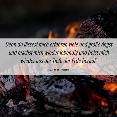 Picture 06 - Psalm 71:20 LUTH1912 - Denn du lässest mich erfahren viele und große - Bible Verse Picture