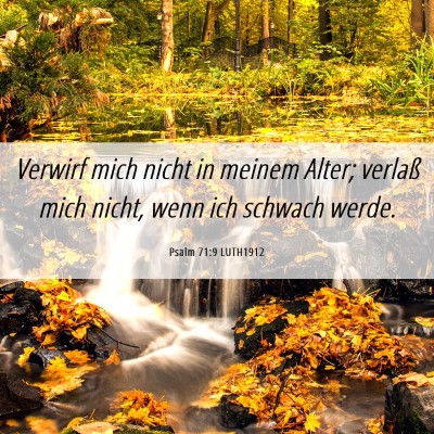 Picture 06 - Psalm 71:9 LUTH1912 - Verwirf mich nicht in meinem Alter; verlaß mich - Bible Verse Picture