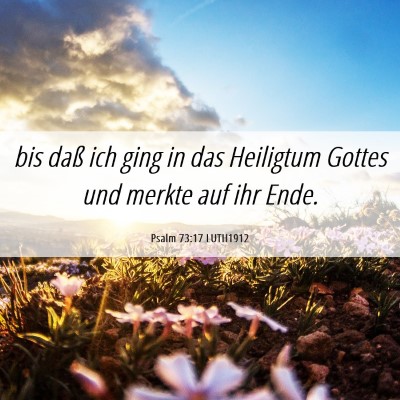 Picture 06 - Psalm 73:17 LUTH1912 - bis daß ich ging in das Heiligtum Gottes und - Bible Verse Picture