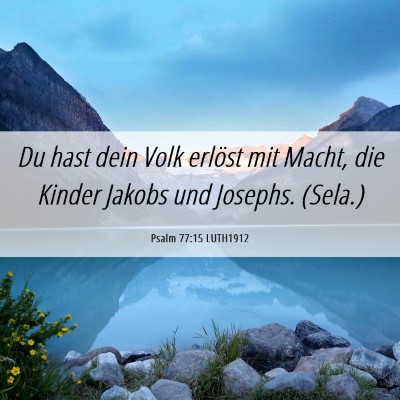 Picture 06 - Psalm 77:15 LUTH1912 - Du hast dein Volk erlöst mit Macht, die Kinder - Bible Verse Picture