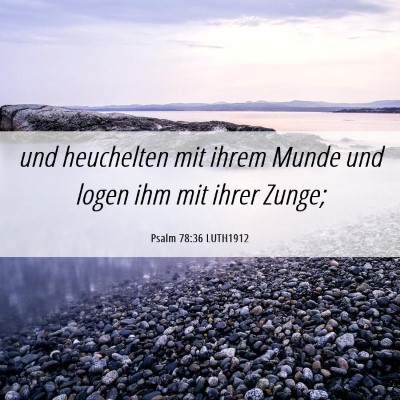 Picture 06 - Psalm 78:36 LUTH1912 - und heuchelten mit ihrem Munde und logen ihm mit - Bible Verse Picture