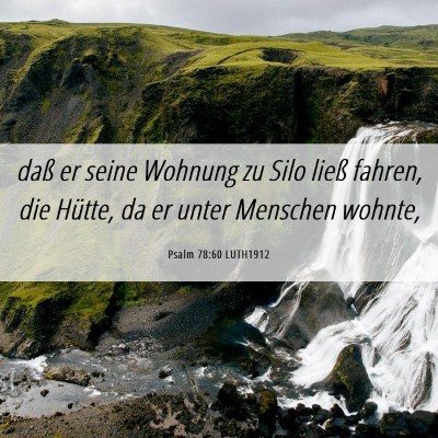 Picture 06 - Psalm 78:60 LUTH1912 - daß er seine Wohnung zu Silo ließ fahren, die - Bible Verse Picture