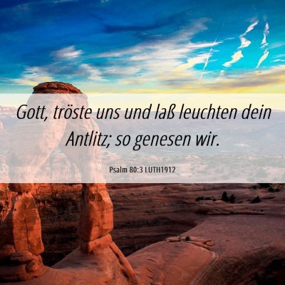 Picture 06 - Psalm 80:3 LUTH1912 - Gott, tröste uns und laß leuchten dein Antlitz; - Bible Verse Picture