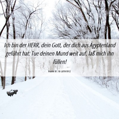 Picture 06 - Psalm 81:10 LUTH1912 - Ich bin der HERR, dein Gott, der dich aus - Bible Verse Picture