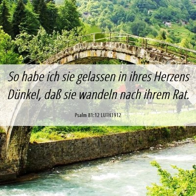 Picture 06 - Psalm 81:12 LUTH1912 - So habe ich sie gelassen in ihres Herzens - Bible Verse Picture