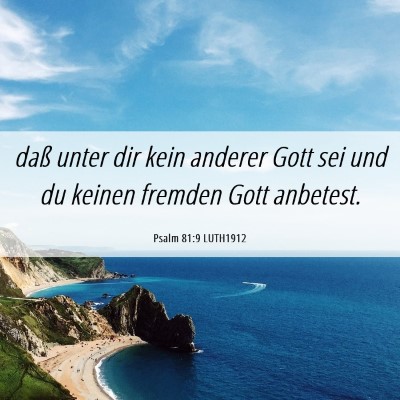 Picture 06 - Psalm 81:9 LUTH1912 - daß unter dir kein anderer Gott sei und du - Bible Verse Picture