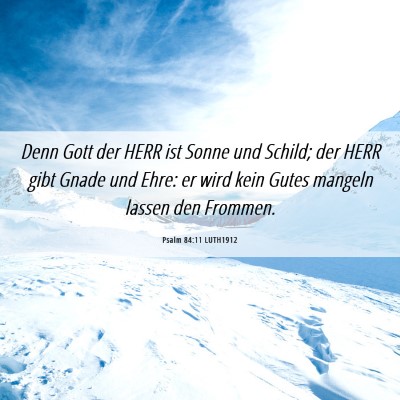 Picture 06 - Psalm 84:11 LUTH1912 - Denn Gott der HERR ist Sonne und Schild; der HERR - Bible Verse Picture