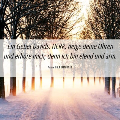 Picture 06 - Psalm 86:1 LUTH1912 - Ein Gebet Davids. HERR, neige deine Ohren und - Bible Verse Picture