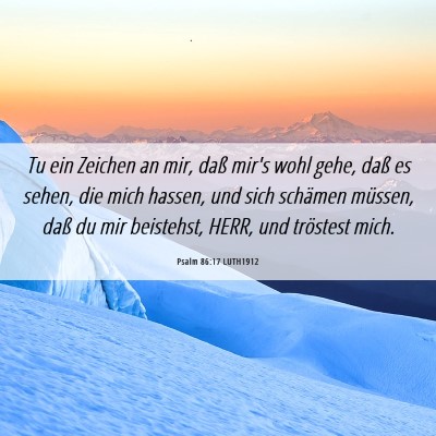 Picture 06 - Psalm 86:17 LUTH1912 - Tu ein Zeichen an mir, daß mir's wohl gehe, daß - Bible Verse Picture