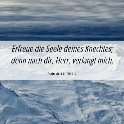 Picture 06 - Psalm 86:4 LUTH1912 - Erfreue die Seele deines Knechtes; denn nach dir, - Bible Verse Picture