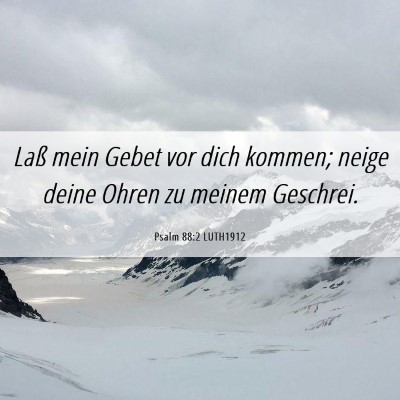 Picture 06 - Psalm 88:2 LUTH1912 - Laß mein Gebet vor dich kommen; neige deine - Bible Verse Picture