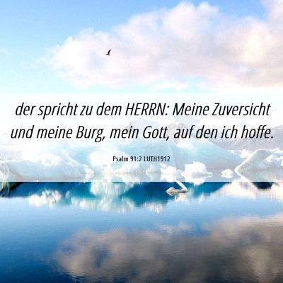 Picture 06 - Psalm 91:2 LUTH1912 - der spricht zu dem HERRN: Meine Zuversicht und - Bible Verse Picture
