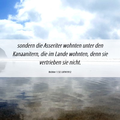 Picture 06 - Richter 1:32 LUTH1912 - sondern die Asseriter wohnten unter den - Bible Verse Picture