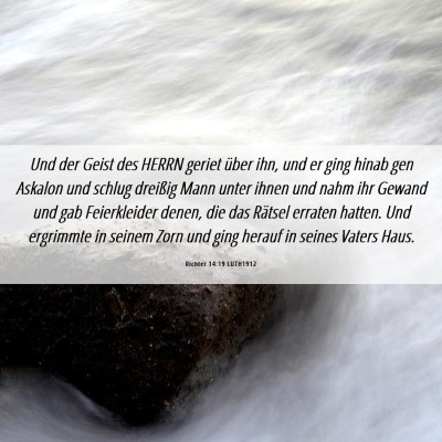 Picture 06 - Richter 14:19 LUTH1912 - Und der Geist des HERRN geriet über ihn, und er - Bible Verse Picture