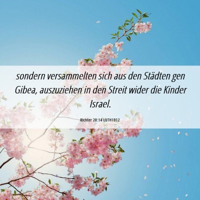 Picture 06 - Richter 20:14 LUTH1912 - sondern versammelten sich aus den Städten gen - Bible Verse Picture