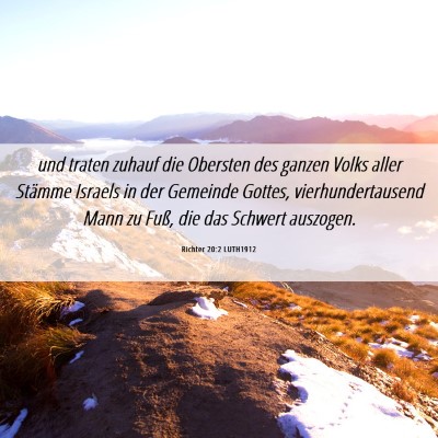 Picture 06 - Richter 20:2 LUTH1912 - und traten zuhauf die Obersten des ganzen Volks - Bible Verse Picture
